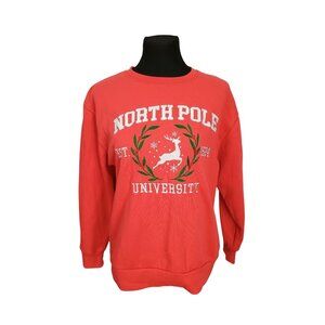 North Pole University Red Sweatshirt Size Small By State Of‎ Mine